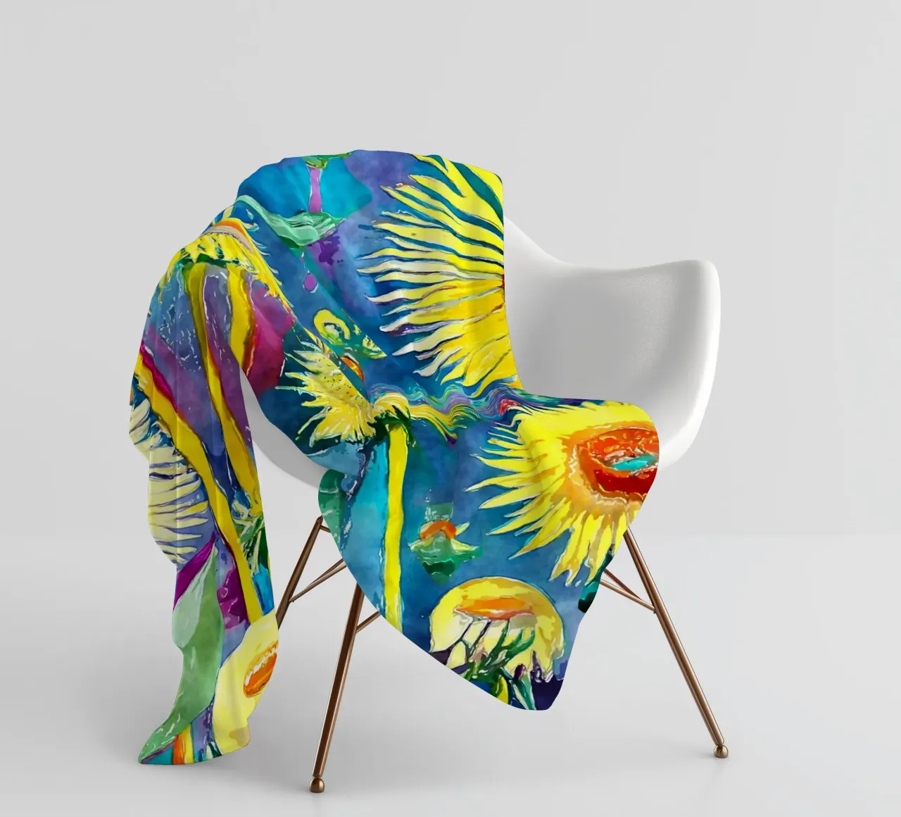 Denti di leone divertenti coperta in pile da Botanical Pattern House