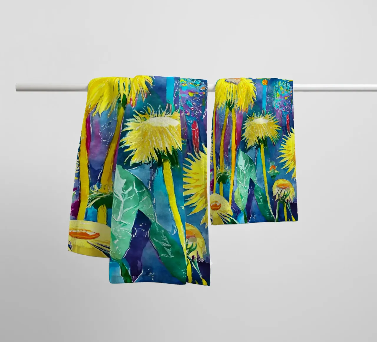 Denti di leone divertenti asciugamano da bagno da Botanical Pattern House
