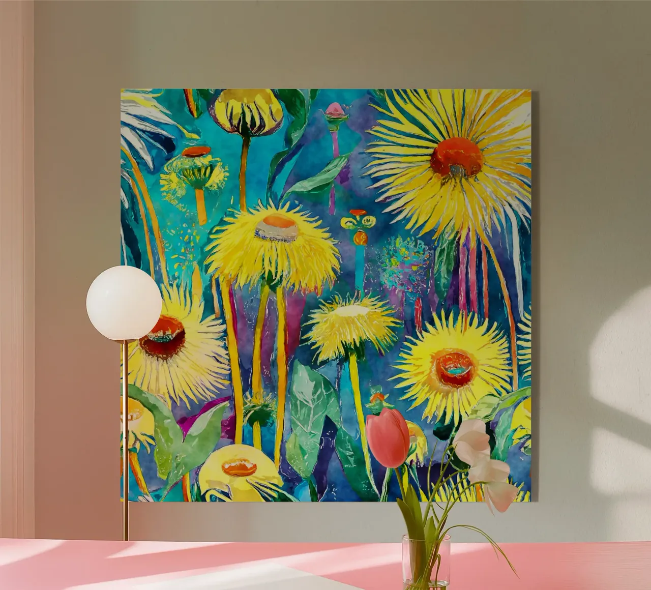 Denti di leone divertenti plexiglass da Botanical Pattern House