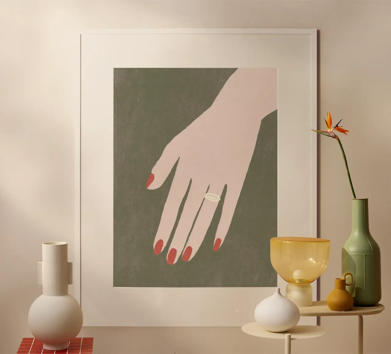 Gioco di dita dell'eleganza poster con telaio in plastica da Carinaprint