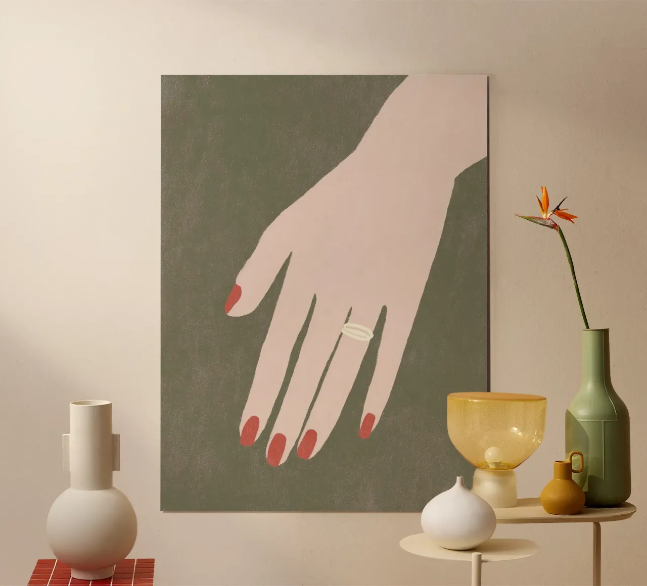 Gioco di dita dell'eleganza poster con telaio in plastica da Carinaprint