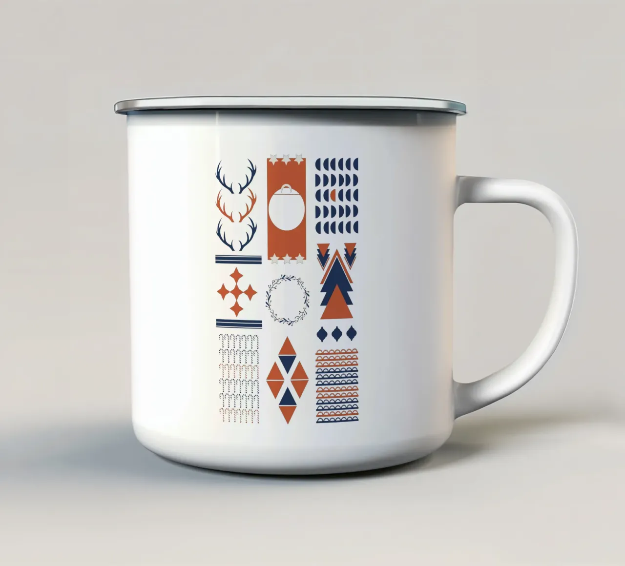 christmastime. tazza in smalto da FRICKE DESIGN