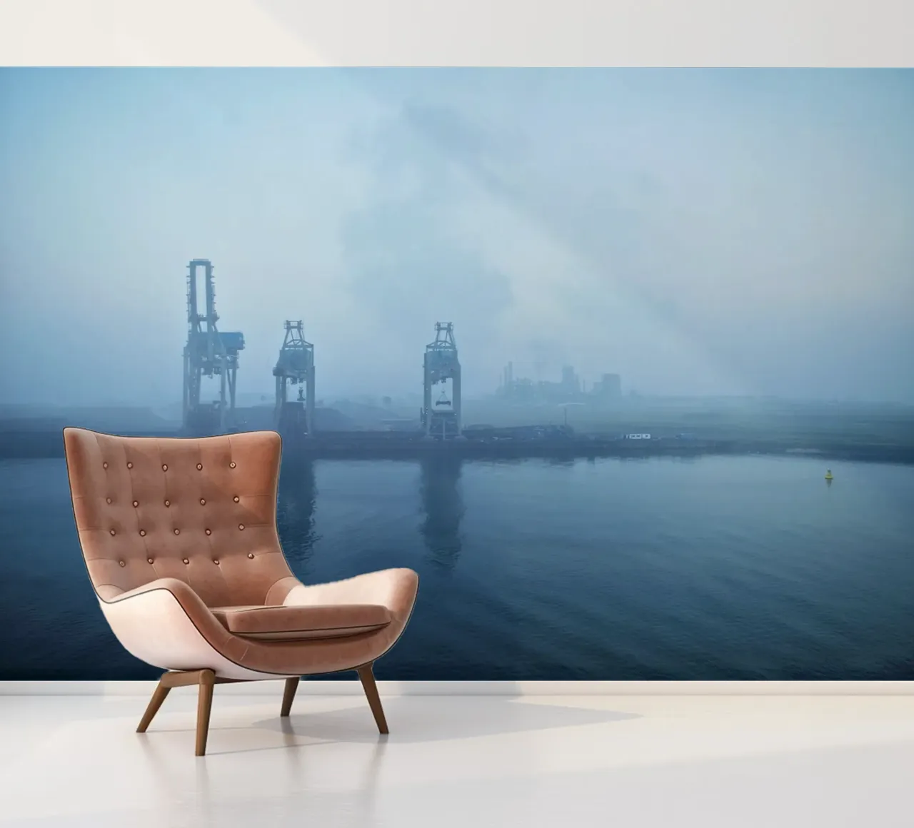 Rotterdam #02: Rotterdam Harbor in the Mist photo wallpaper by zenitt