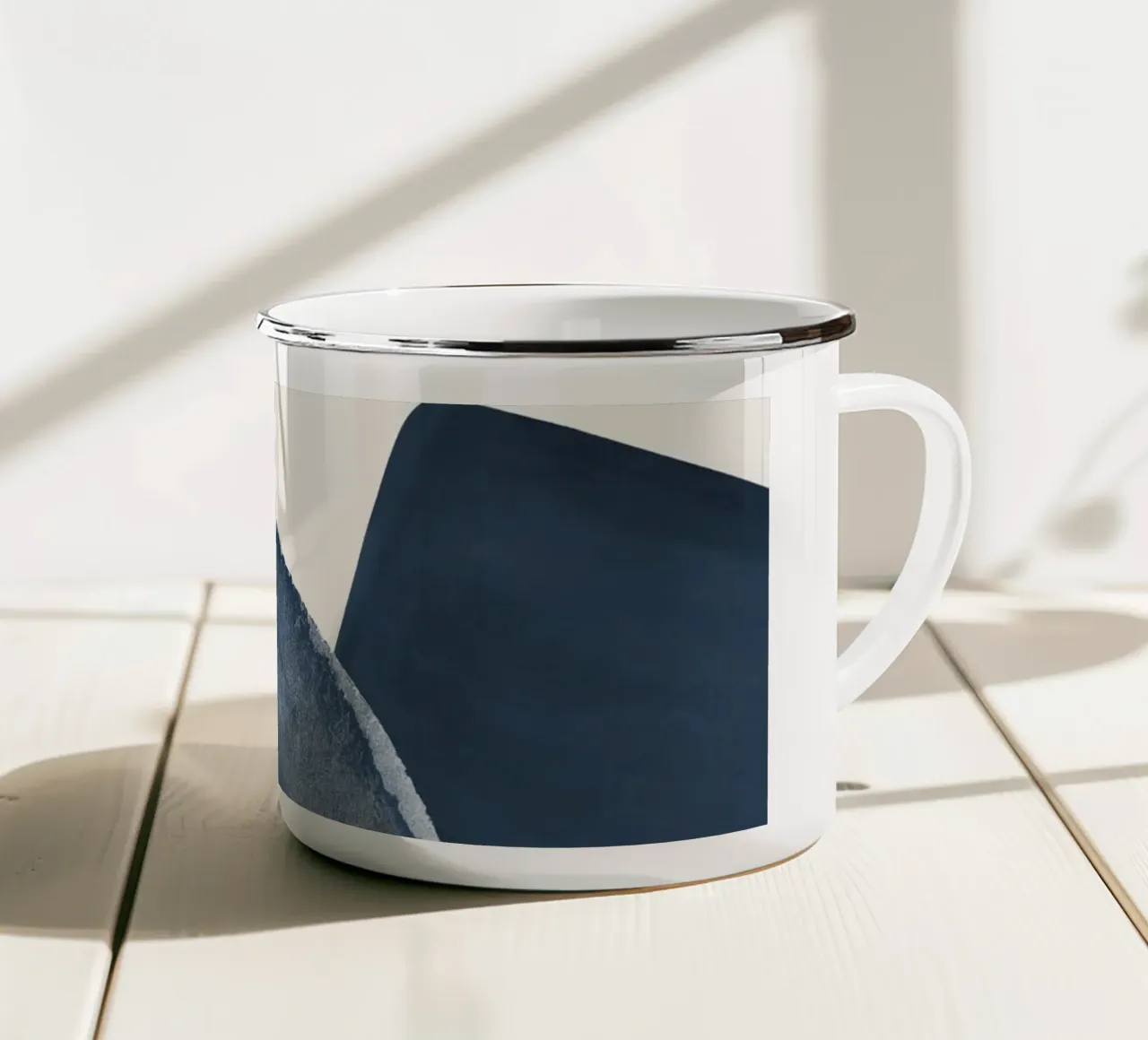 Paesaggio blu tazza in smalto da Rose Beck Art