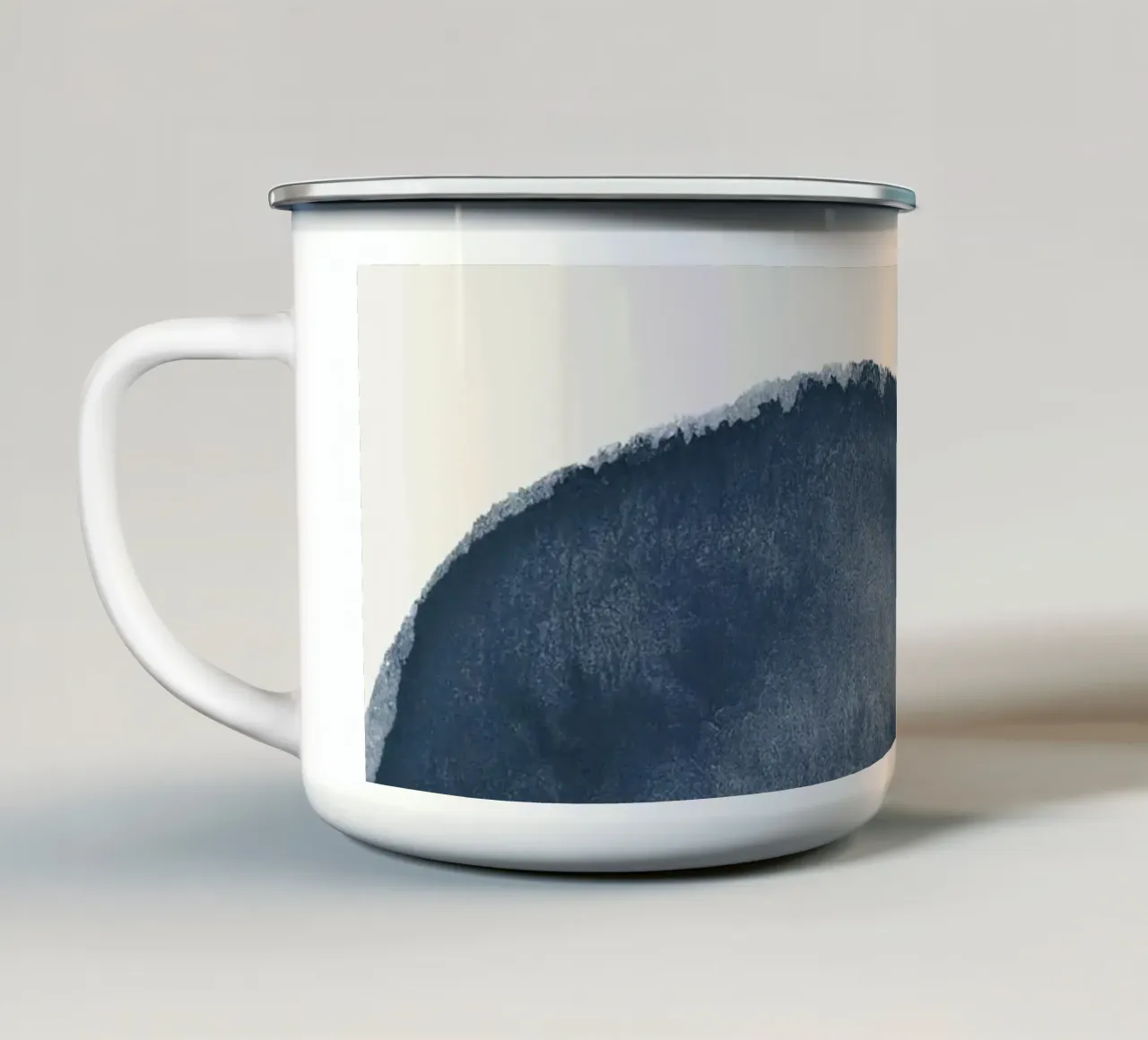 Paesaggio blu tazza in smalto da Rose Beck Art