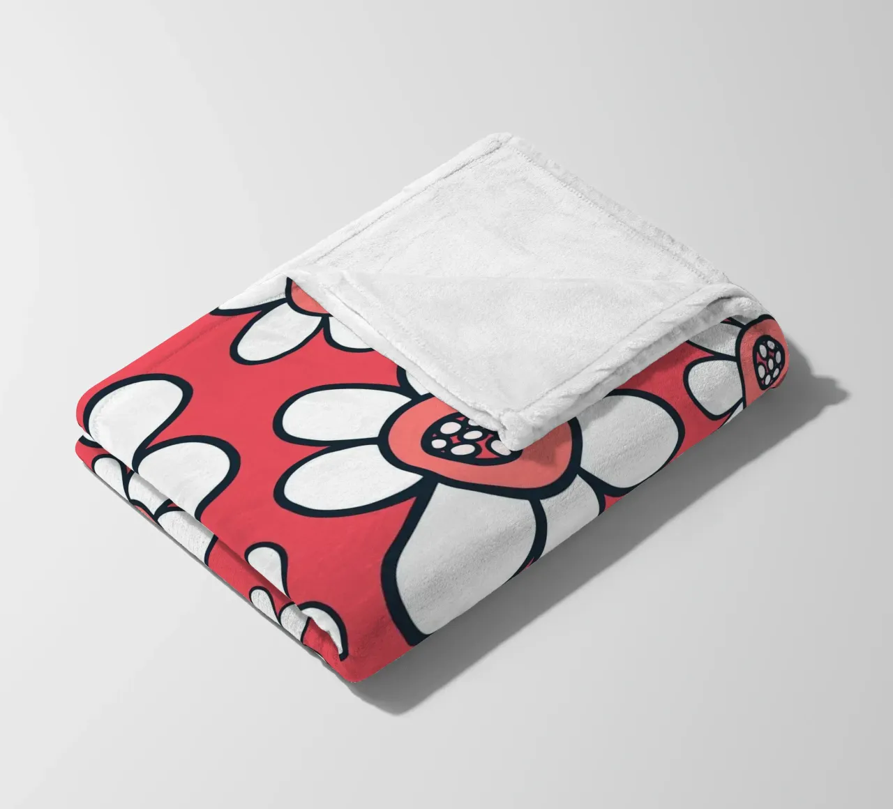 Happy Bloom Doodles fleece blanket by Happy Littles