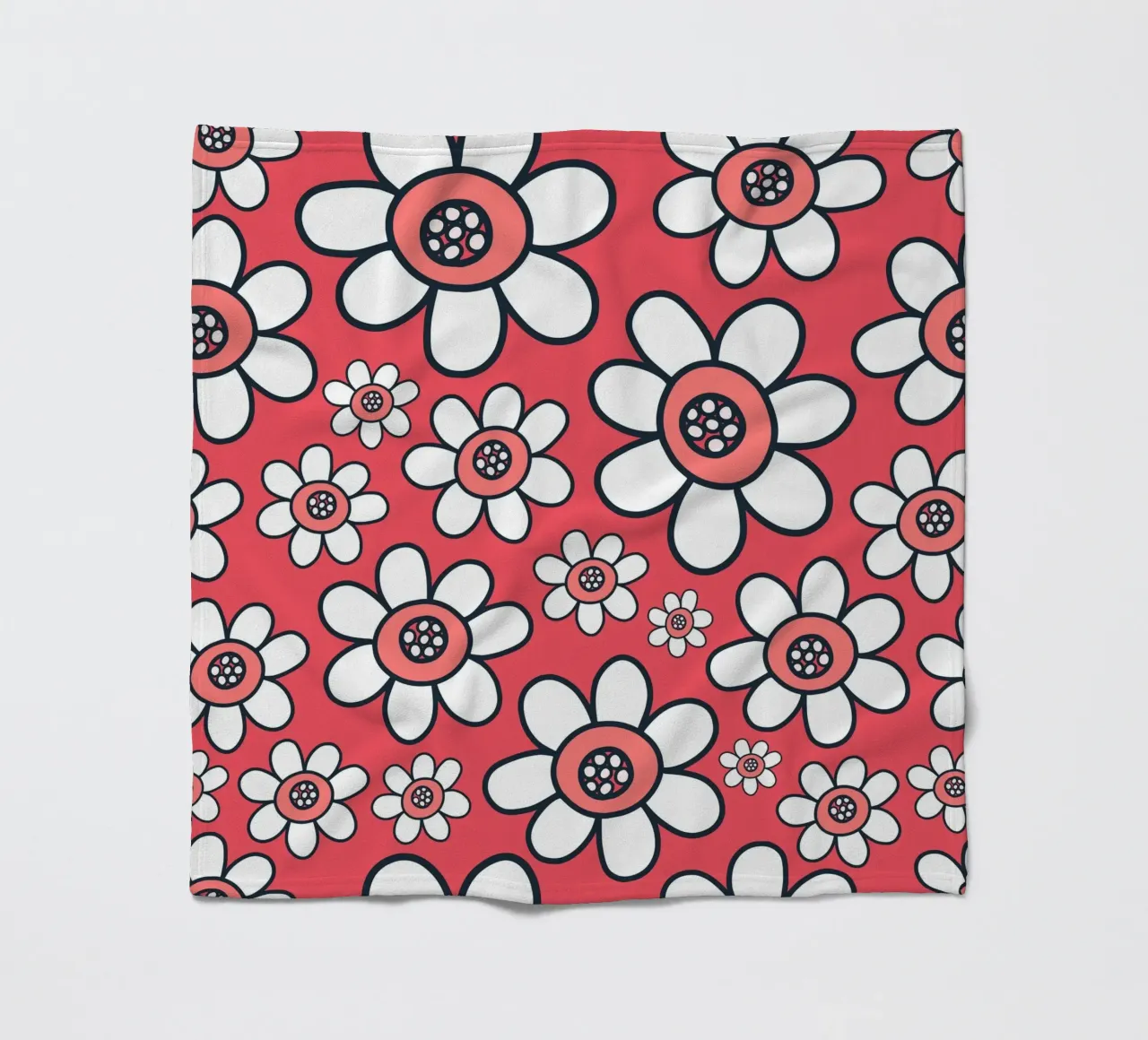 Happy Bloom Doodles fleece blanket by Happy Littles