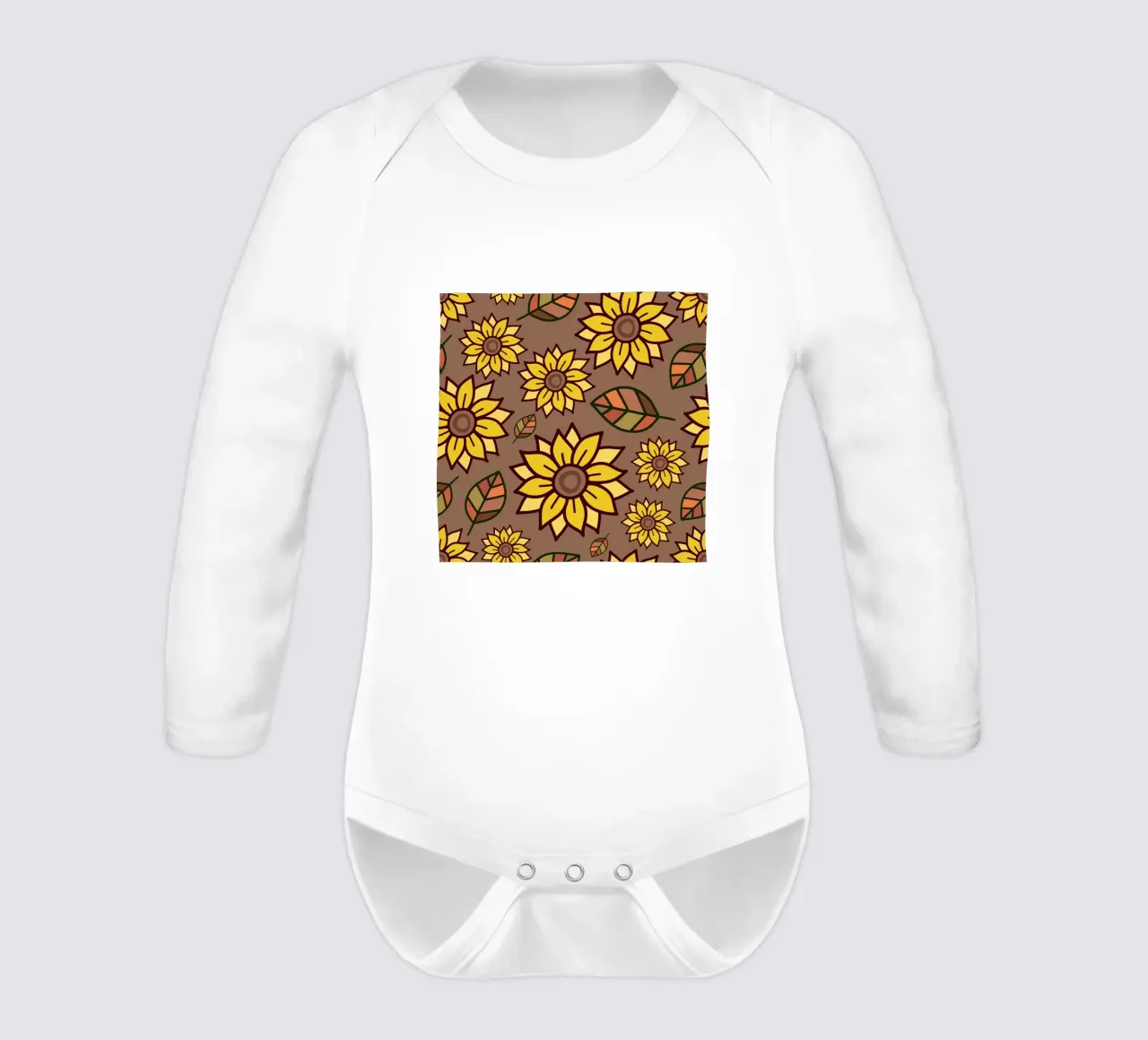 Happy Bloom Doodles long-sleeve baby romper by Happy Littles