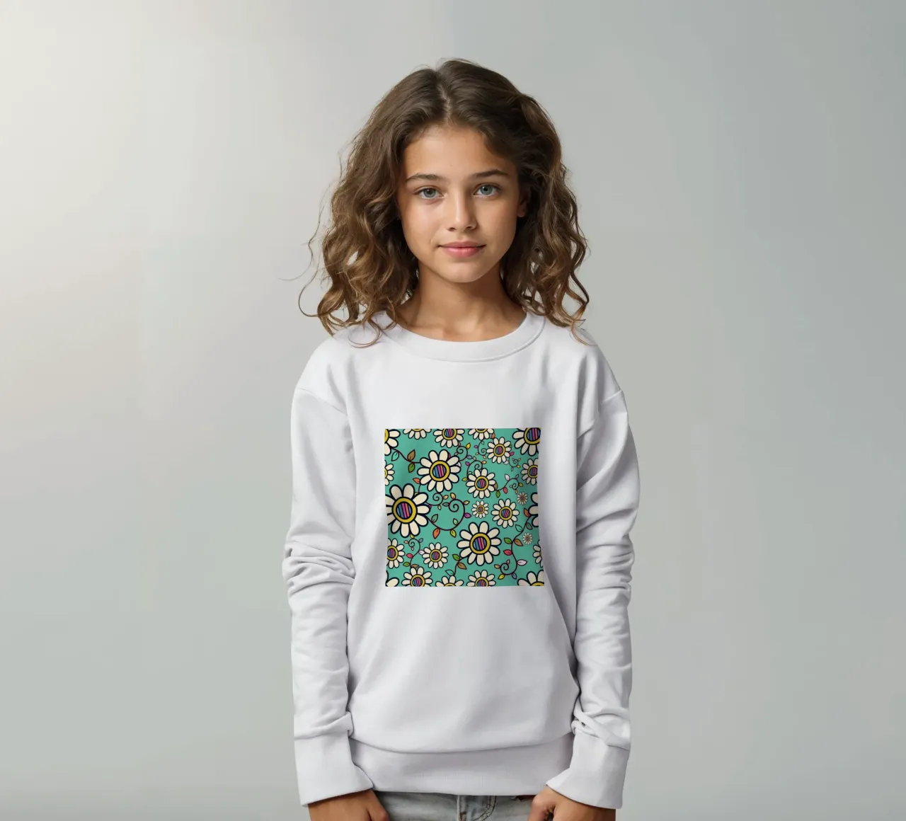 Happy Bloom Doodles kids sweatshirt by Happy Littles