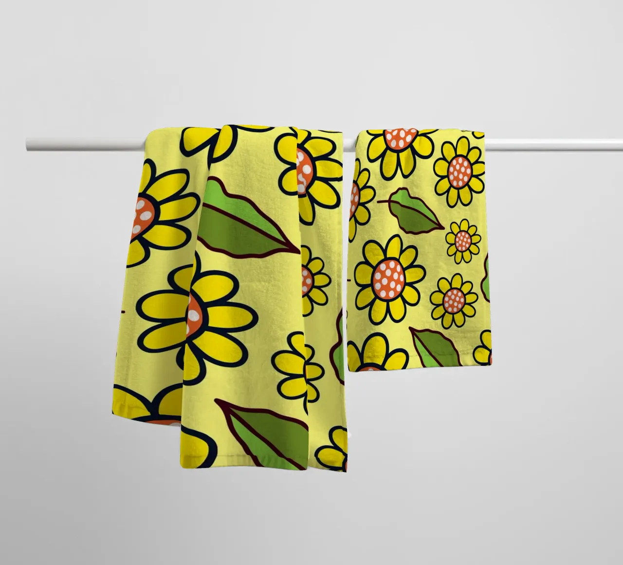 Happy Bloom Doodles towel by Happy Littles