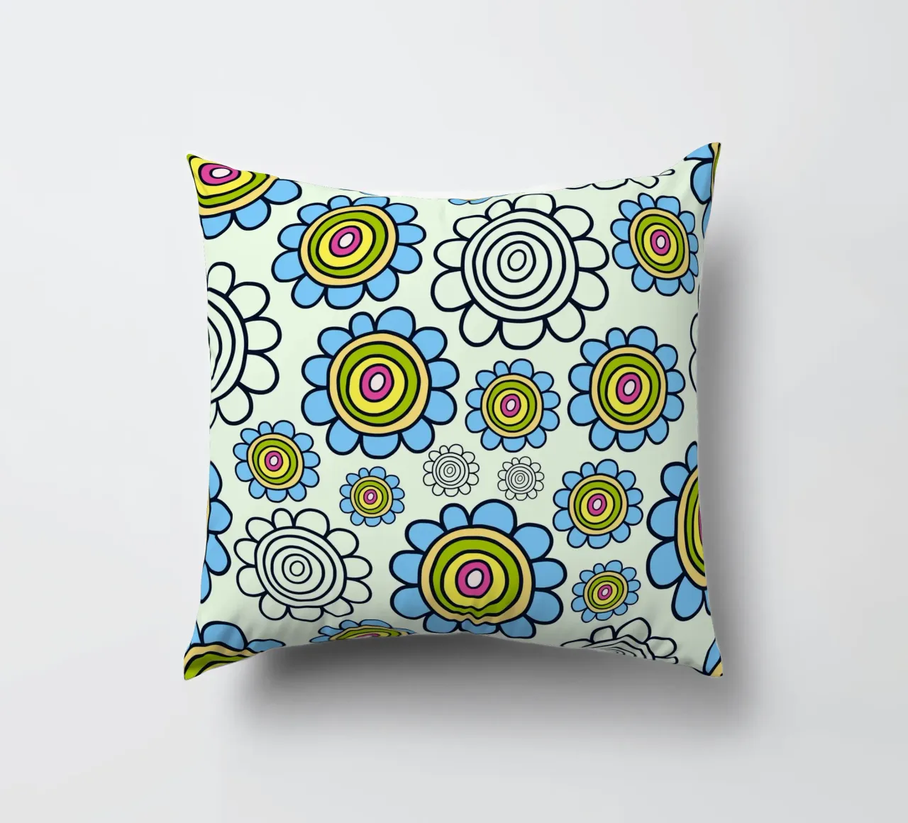 Happy Bloom Doodles decorative cushion by Happy Littles