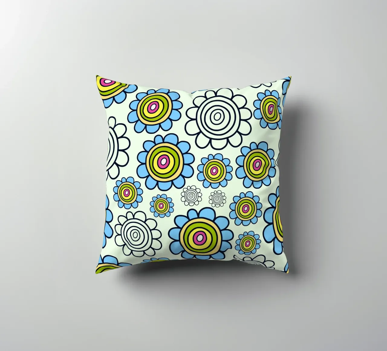 Happy Bloom Doodles decorative cushion by Happy Littles