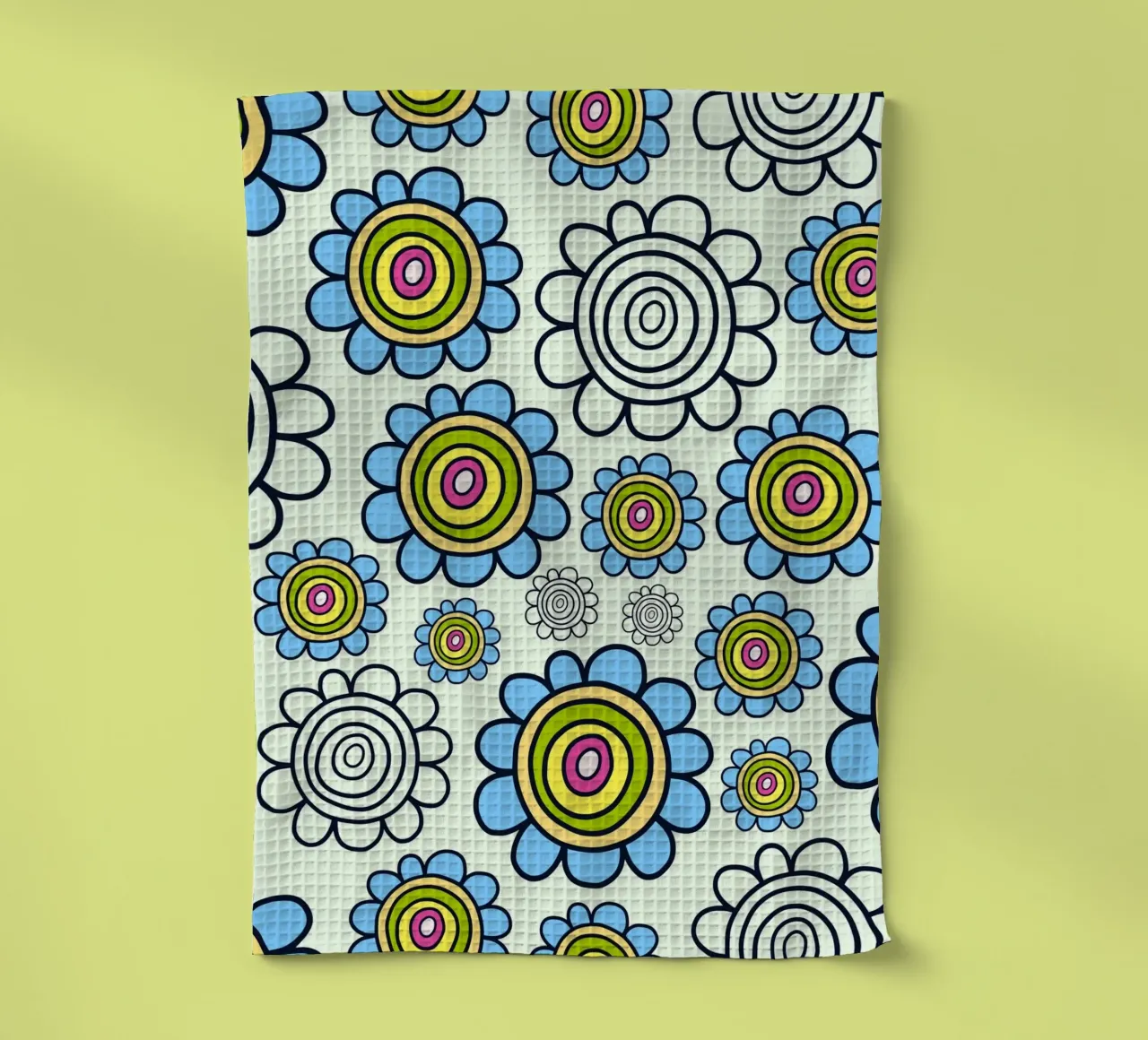 Happy Bloom Doodles tea towel by Happy Littles