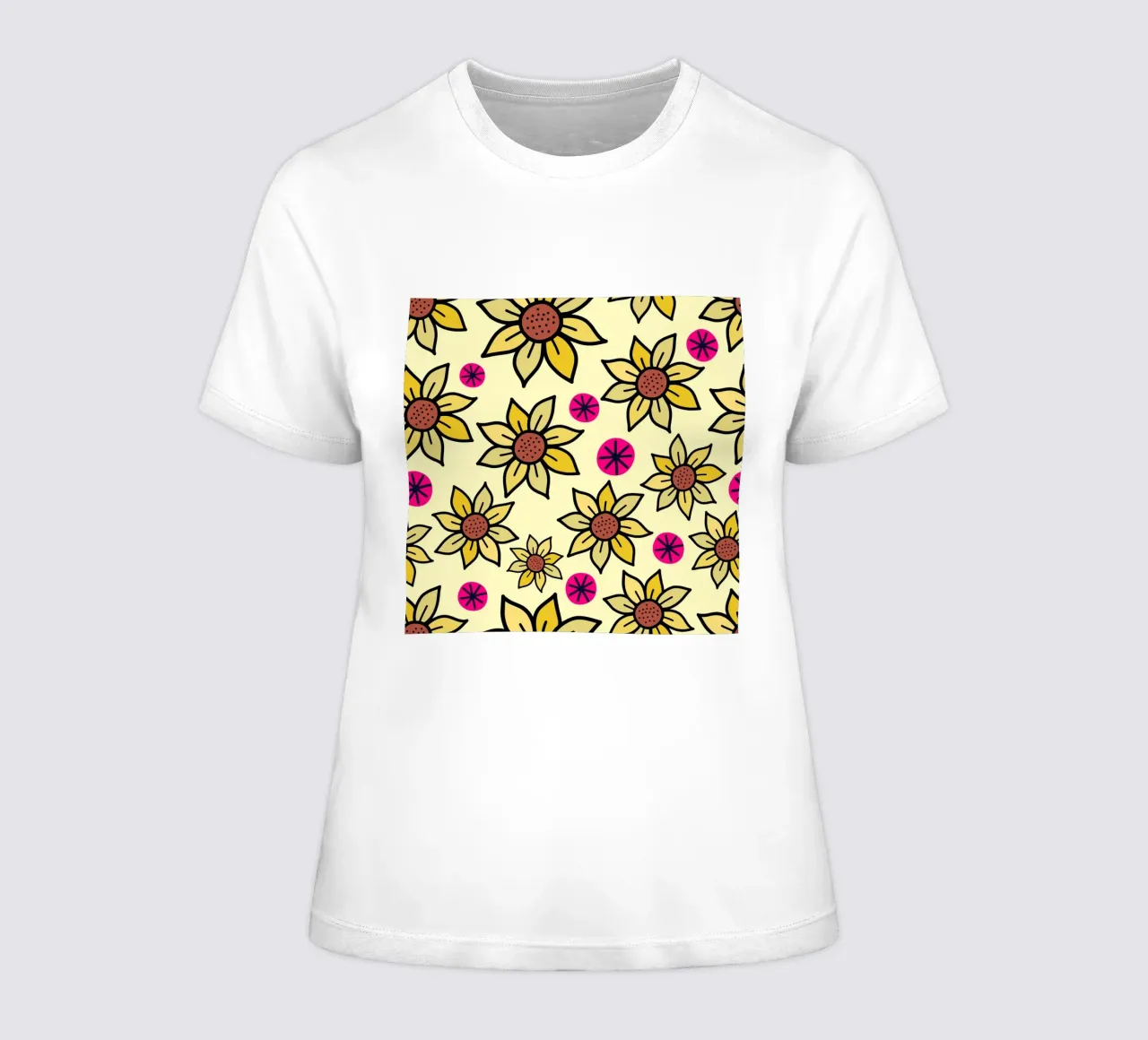 Happy Bloom Doodles women's fitted t-shirt by Happy Littles
