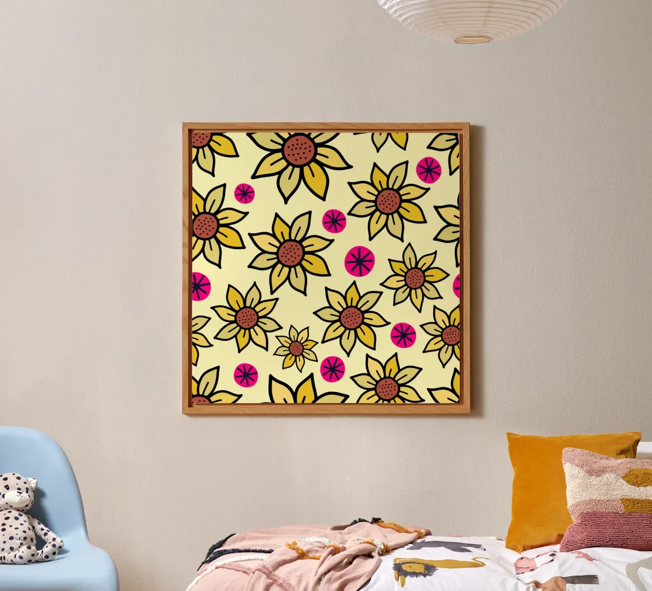 Happy Bloom Doodles alu-dibond by Happy Littles