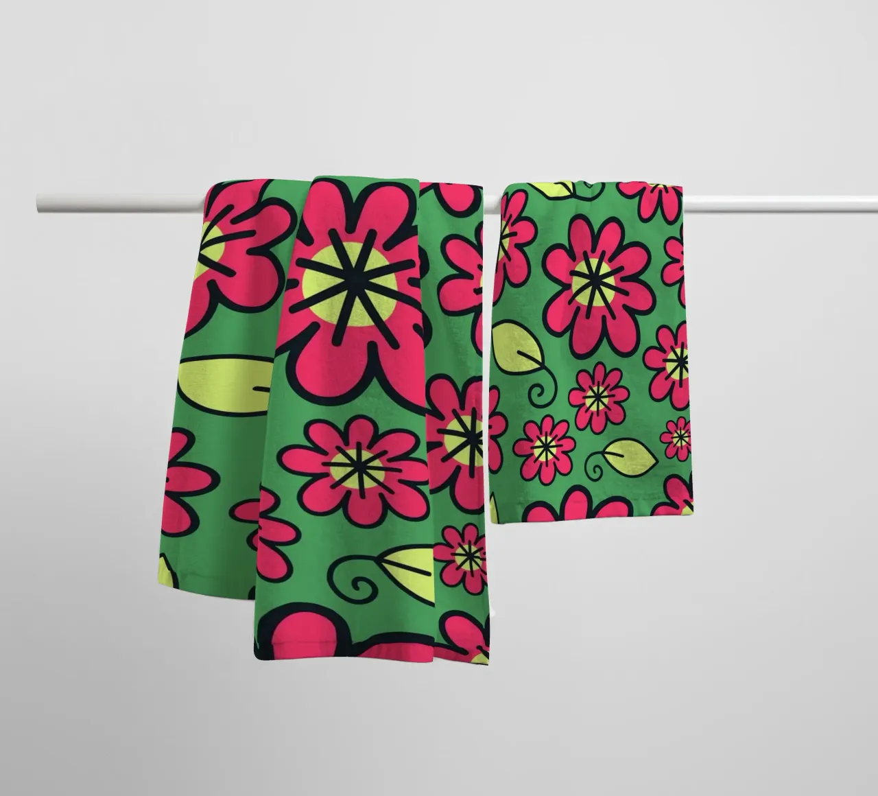 Happy Bloom Doodles towel by Happy Littles
