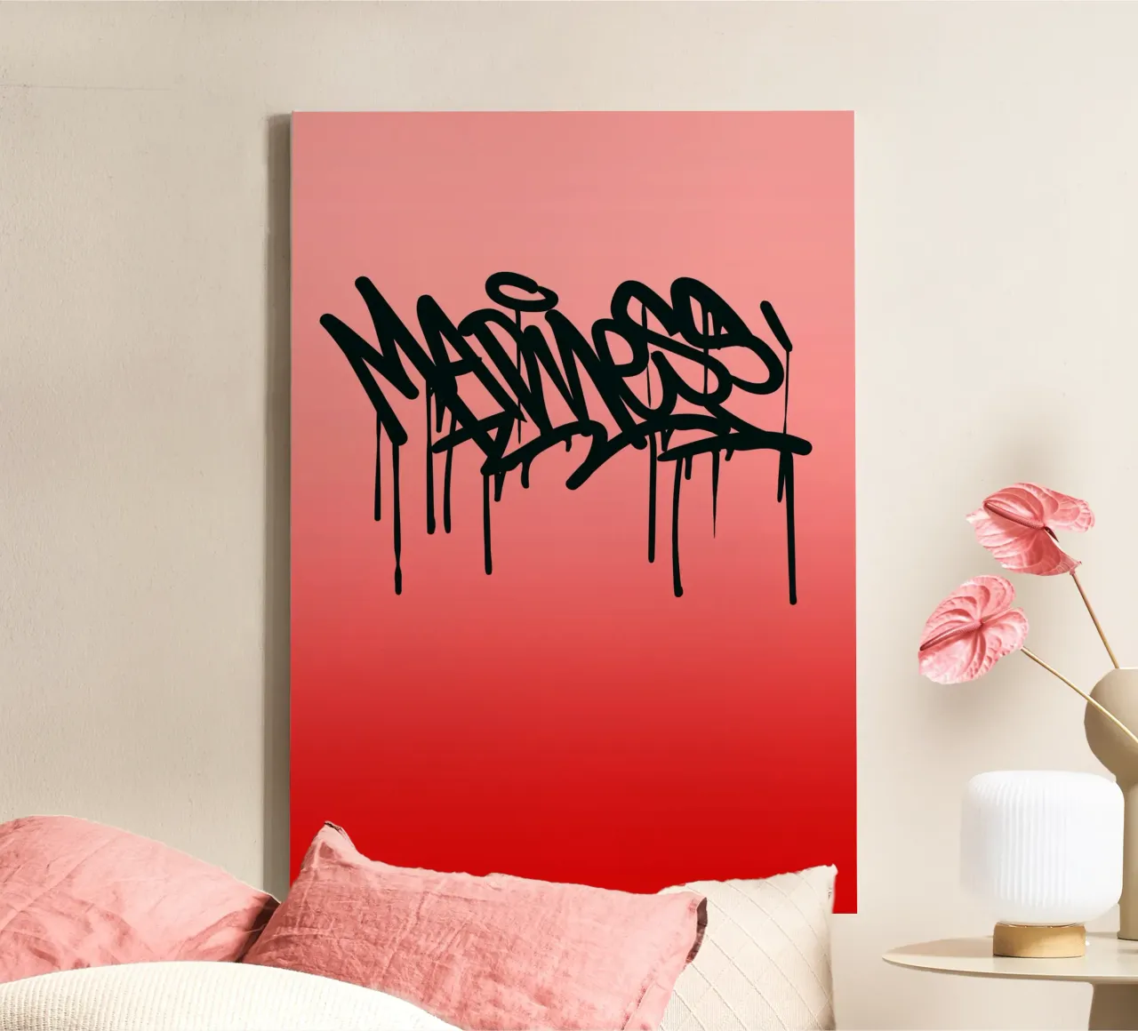 Madness canvas met Baklijst van Flo Klein