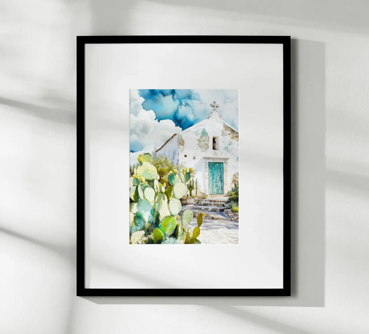 Chiesa del villaggio messicano poster da Justyna Jaszke JBJart