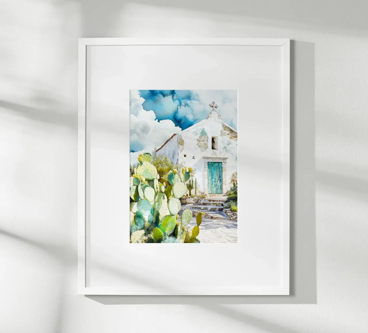 Chiesa del villaggio messicano poster da Justyna Jaszke JBJart