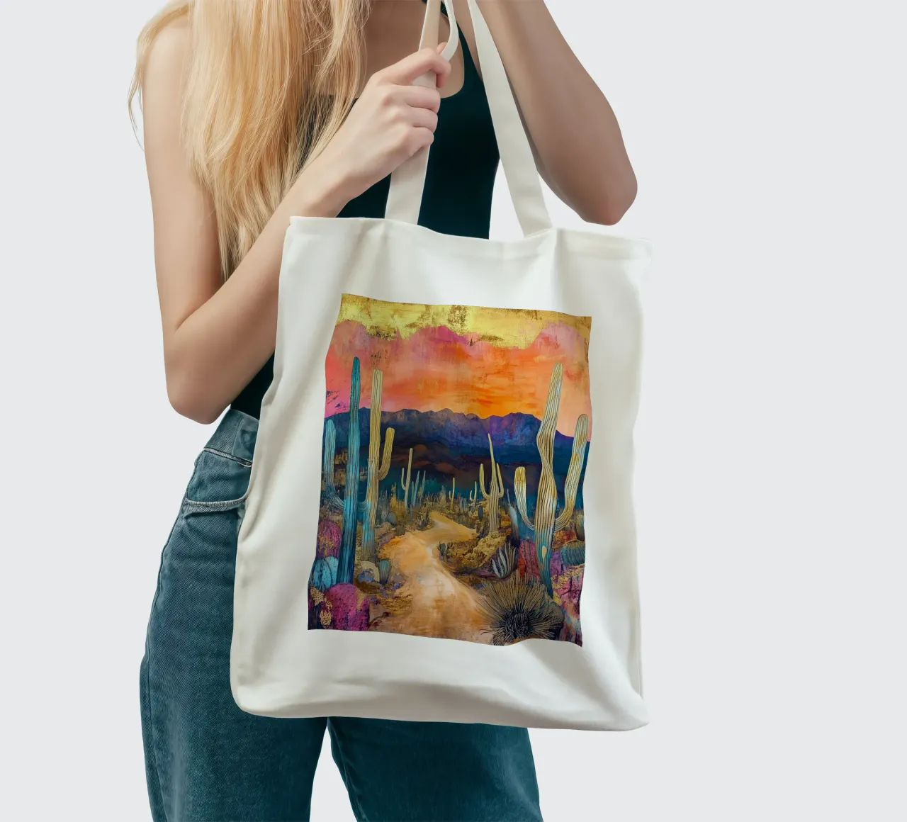 Paesaggio messicano borsa in juta da Justyna Jaszke JBJart