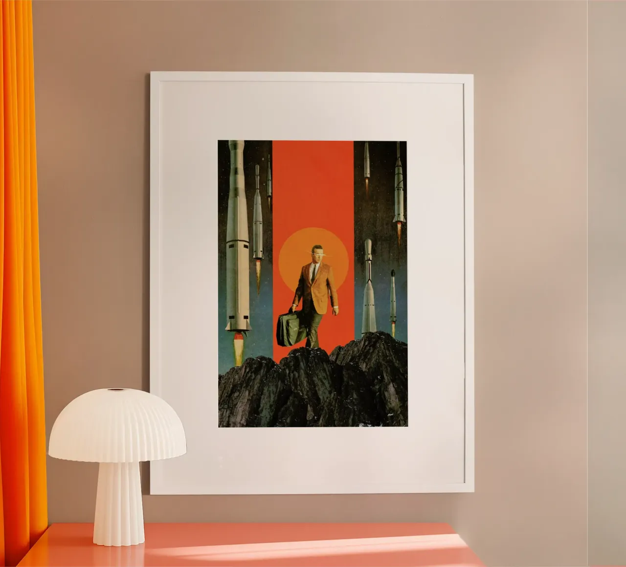 The Departure poster con telaio in alluminio da Frank Moth