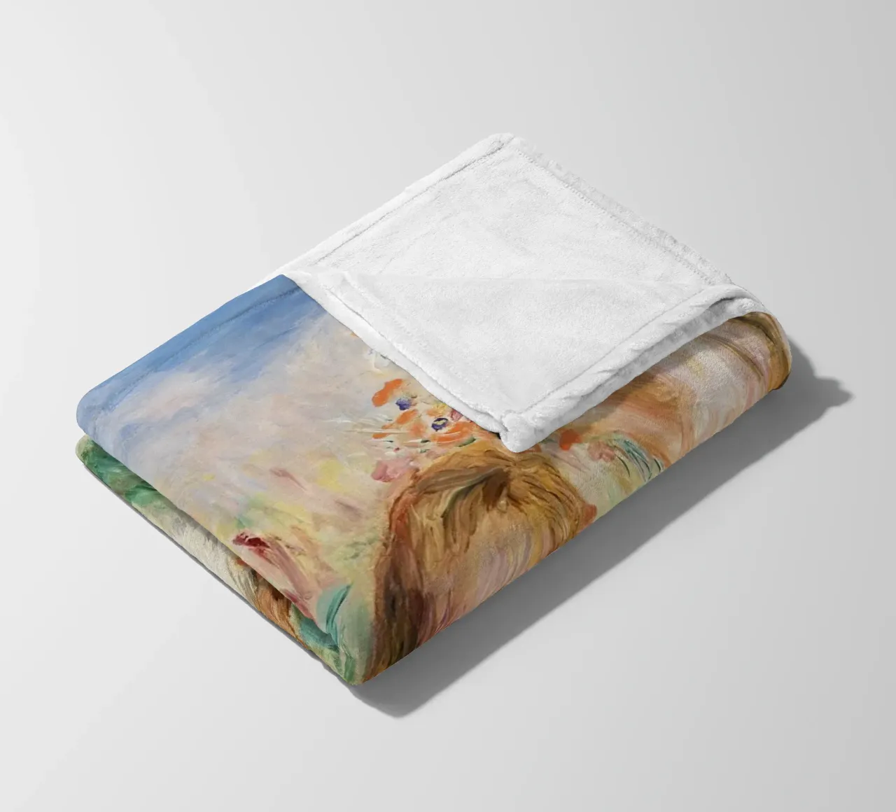 Ragazze nell'erba che compongono un bouquet coperta in pile da Pretty Flowers Vintage Botanicals