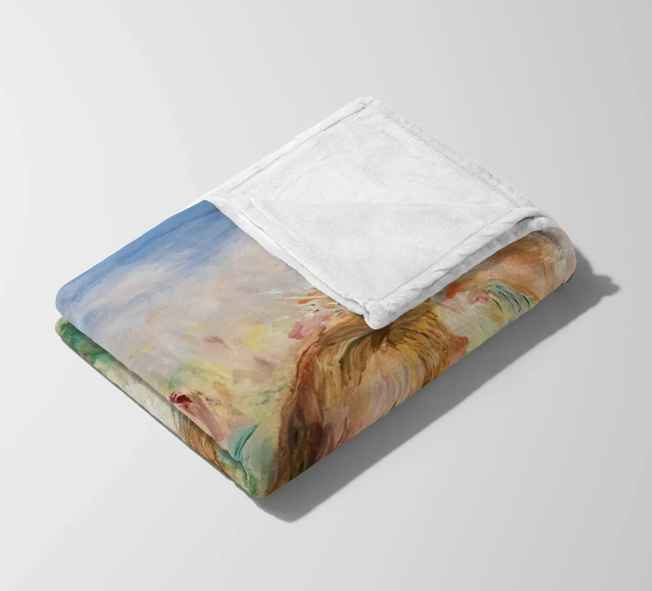 Ragazze nell'erba che compongono un bouquet coperta in pile da Pretty Flowers Vintage Botanicals