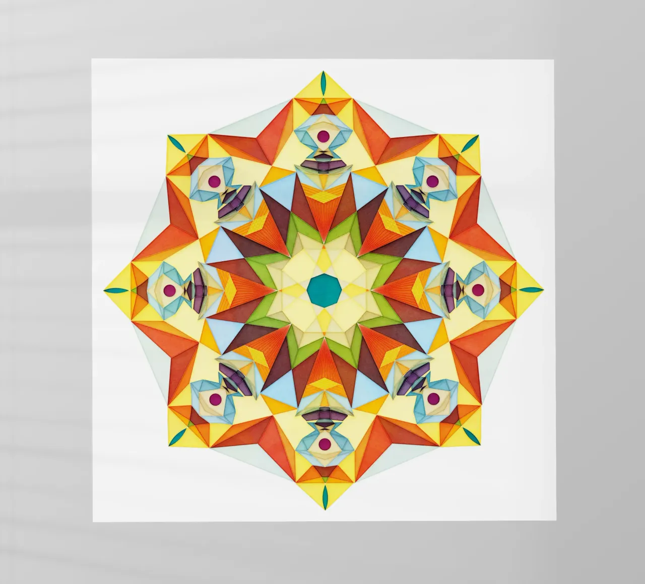 Derviscio - Stampa mandala astratta colorata pellicola backlit da Circle Love