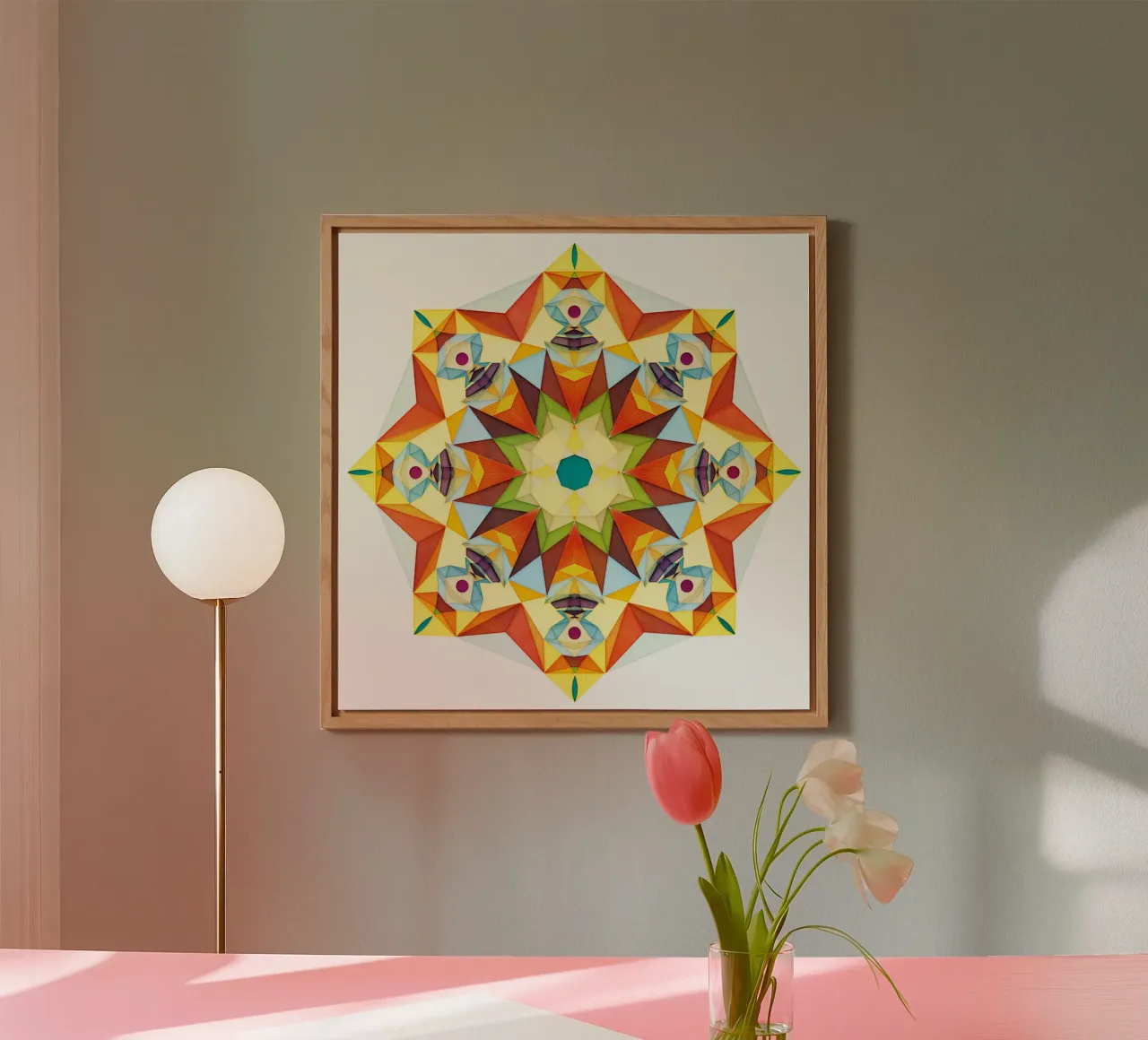 Derwisch- Buntes abstraktes Mandala Druck Forex-Platte von Circle Love