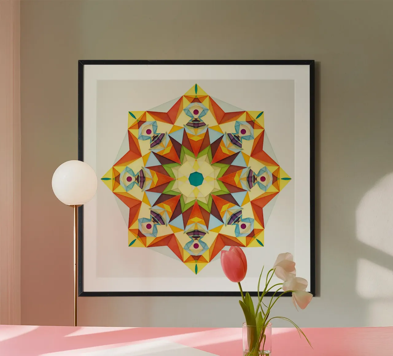 Dervish- Colorful Abstract Mandala Print hahnemühle by Circle Love