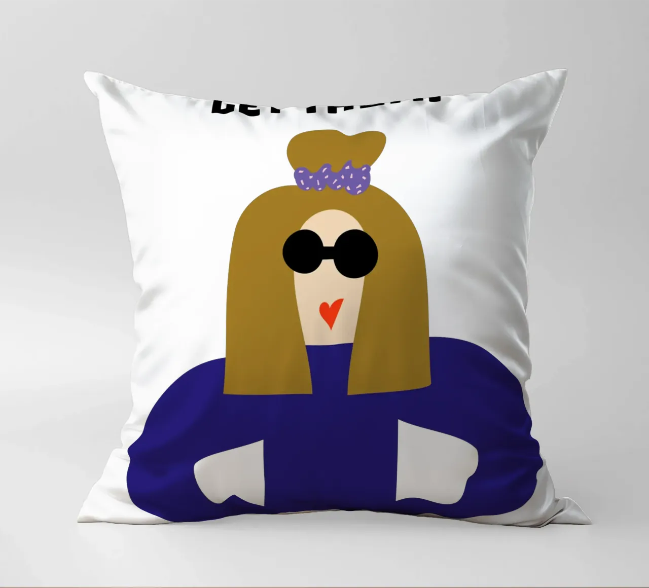 let them. cuscino da FRICKE DESIGN