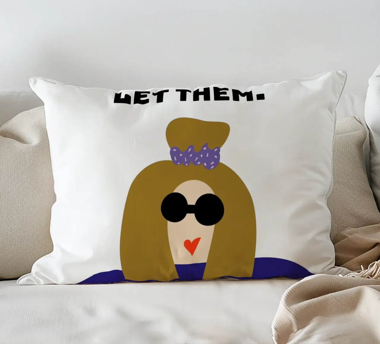 let them. cuscino da FRICKE DESIGN