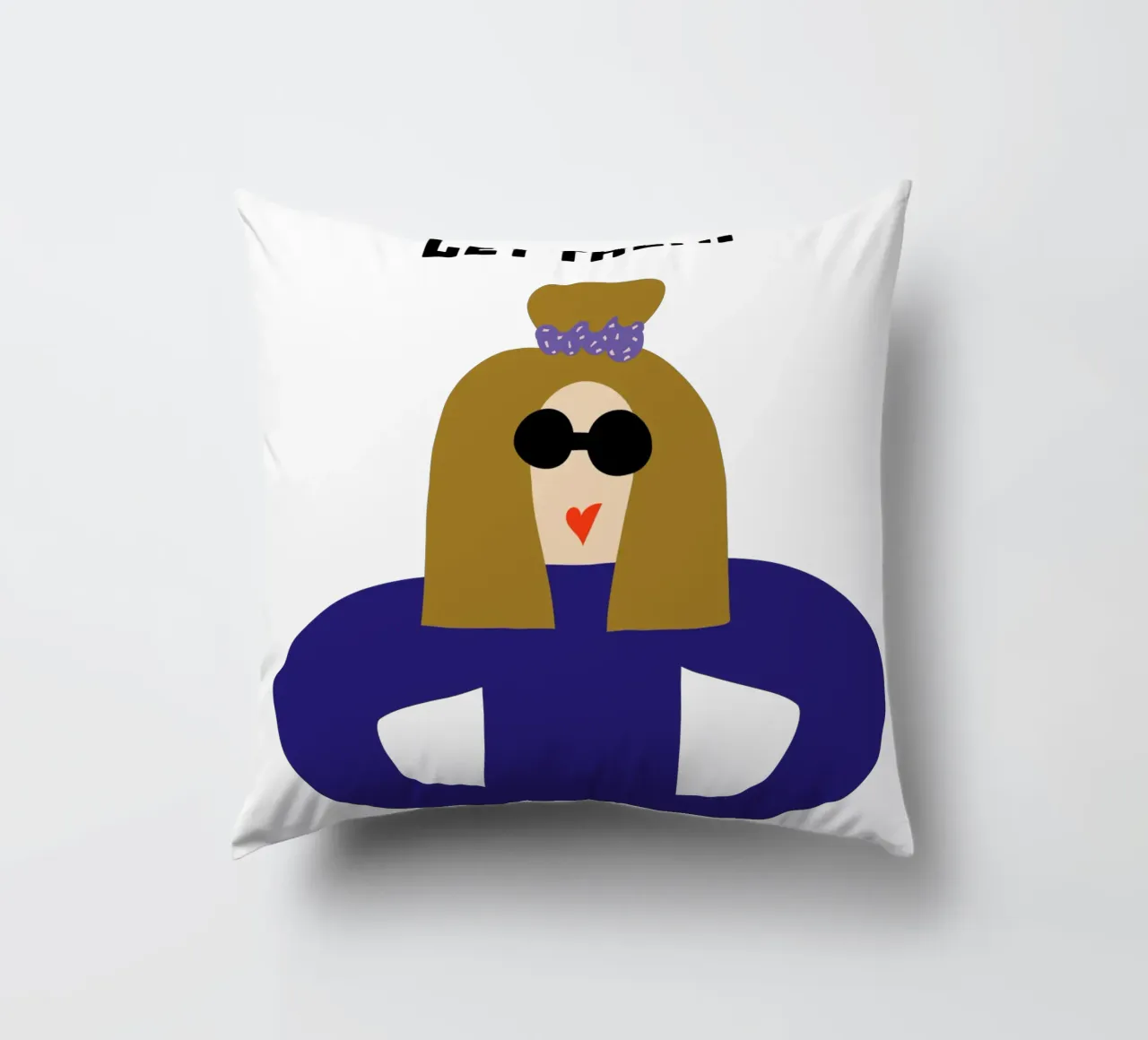 let them. cuscino da FRICKE DESIGN