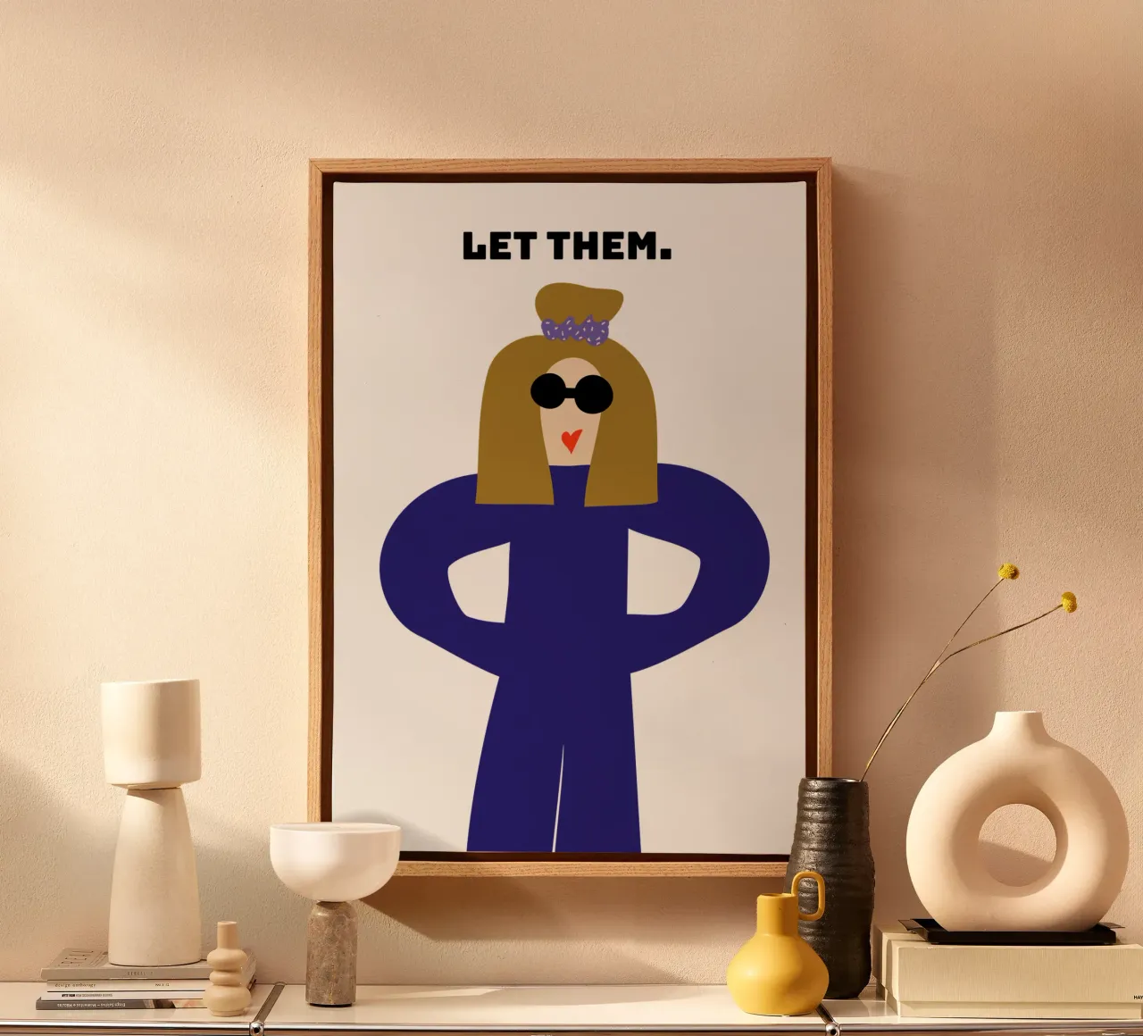 let them. canvas with Floater frame by FRICKE DESIGN
