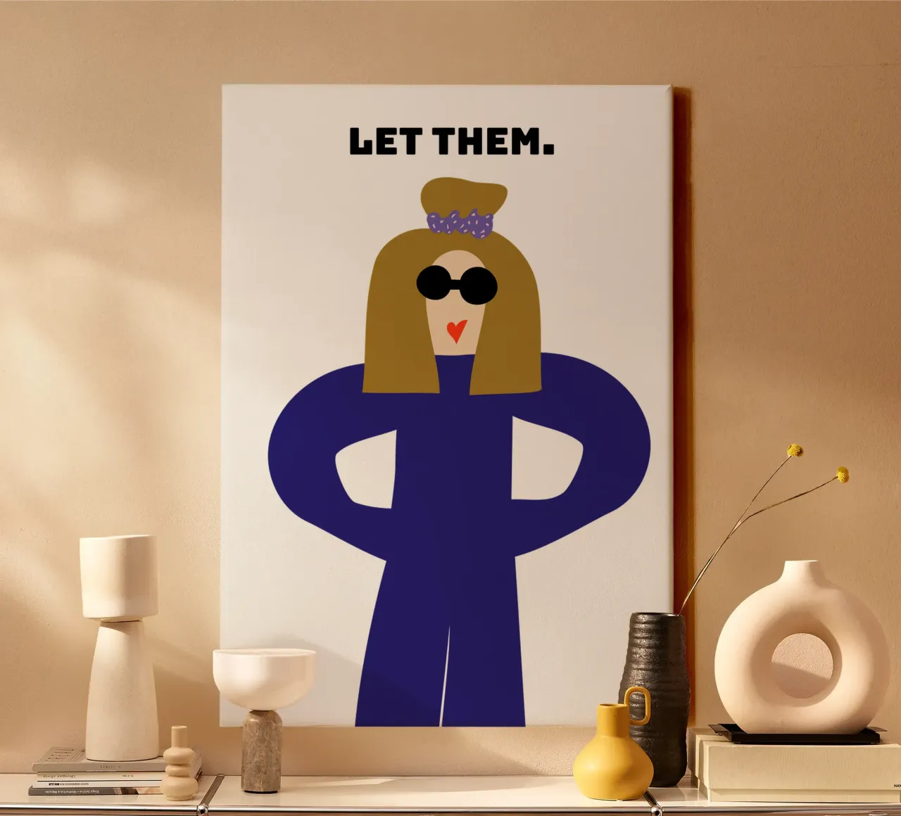 let them. canvas with Floater frame by FRICKE DESIGN