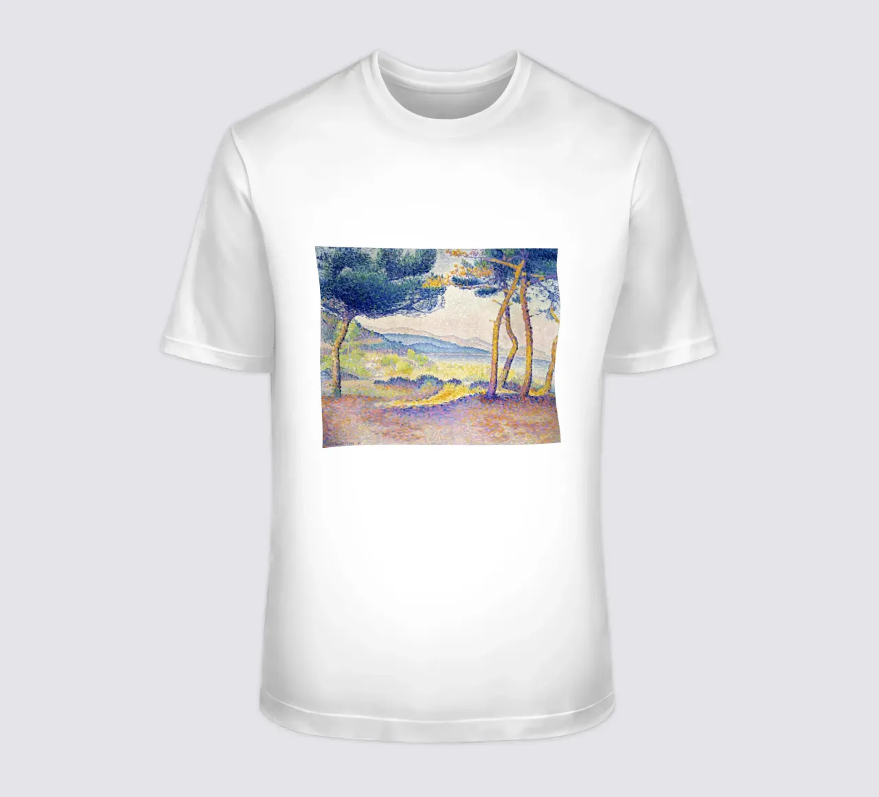 Henri-Edmond Cross: Pointillist Pines, Küstenlandschaftskunst T-Shirt von NorwesClub