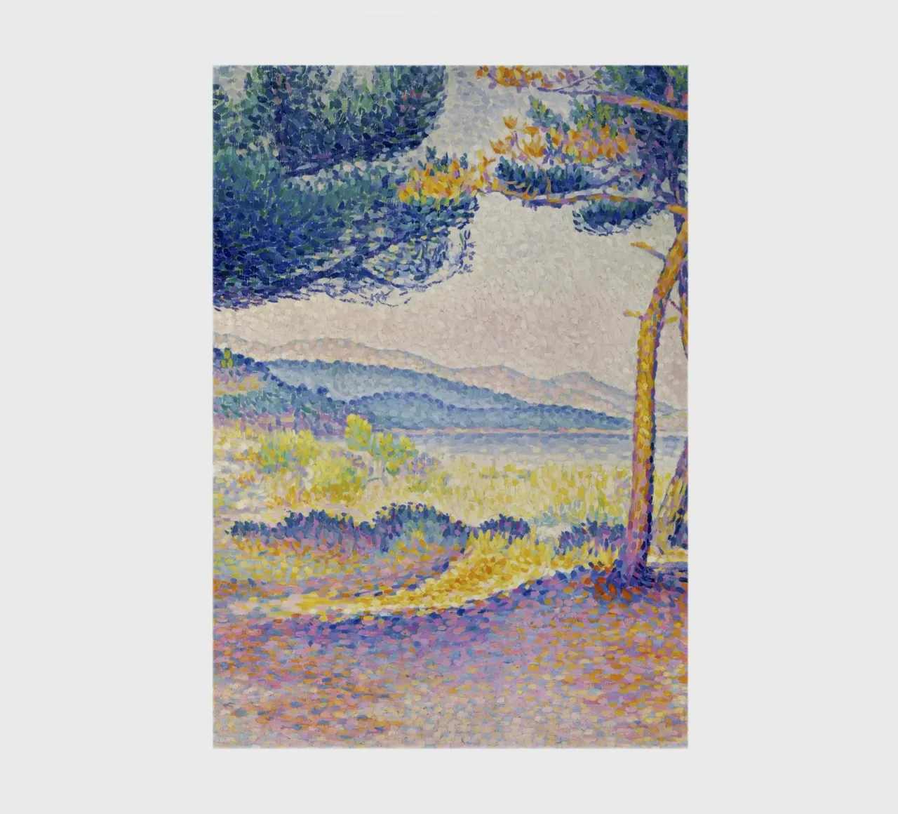 Henri-Edmond Cross: Pointillist Pines, Coastal Landscape Art notebook by NorwesClub