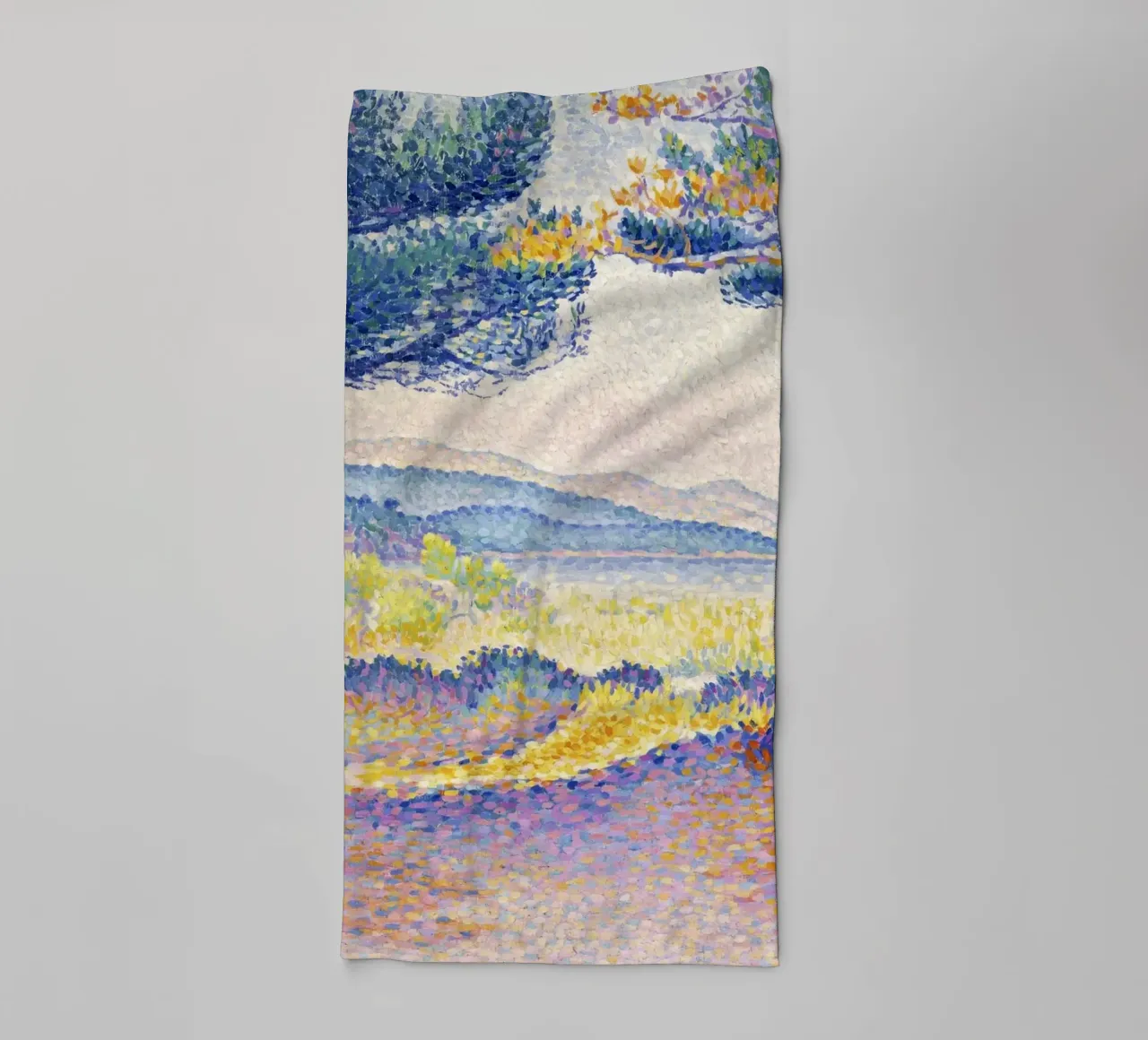 Henri-Edmond Cross: Pointillist Pines, Küstenlandschaftskunst Handtuch von NorwesClub