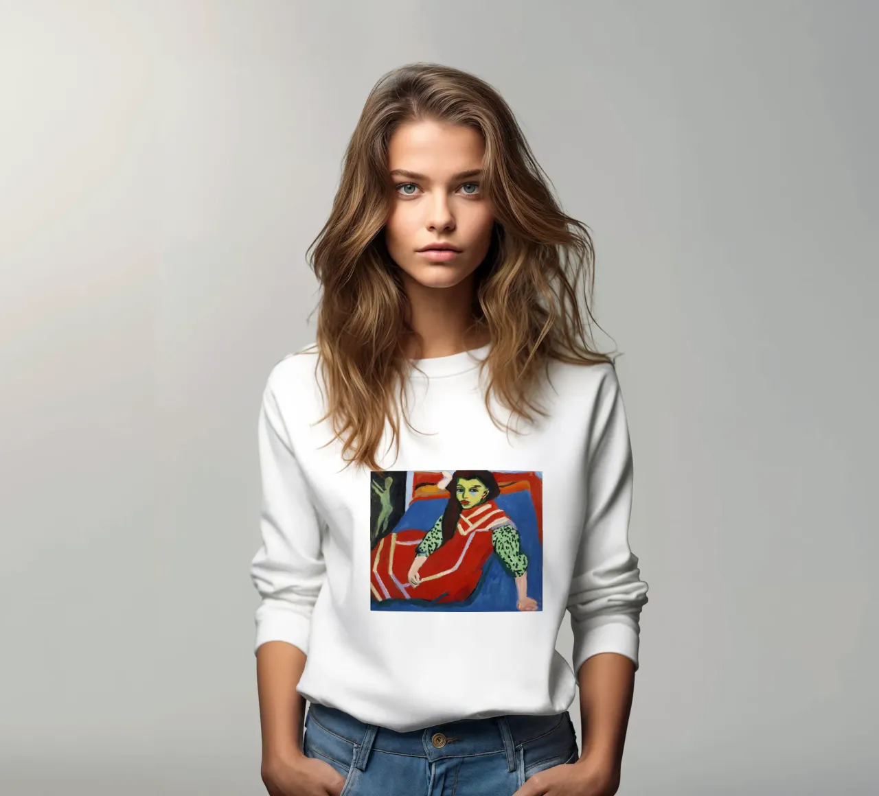 Ernst Ludwig Kirchner: Expressive Portrait, Bold German Art sweatshirt by NorwesClub