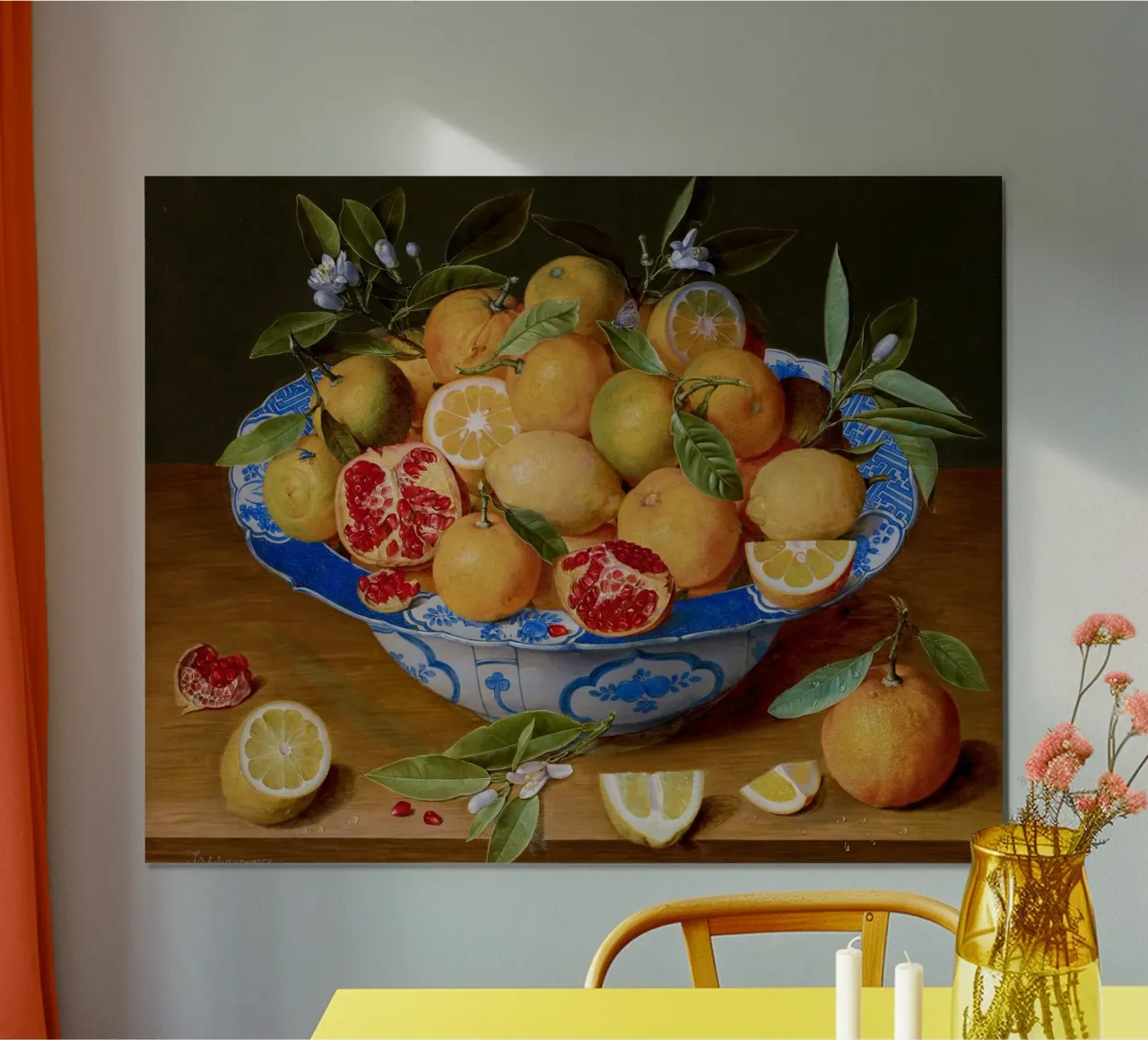 Natura morta di Hulsdonck: Secoli d'oro olandesi, Fruttoso, Grande Mulino poster con telaio in legno da NorwesClub