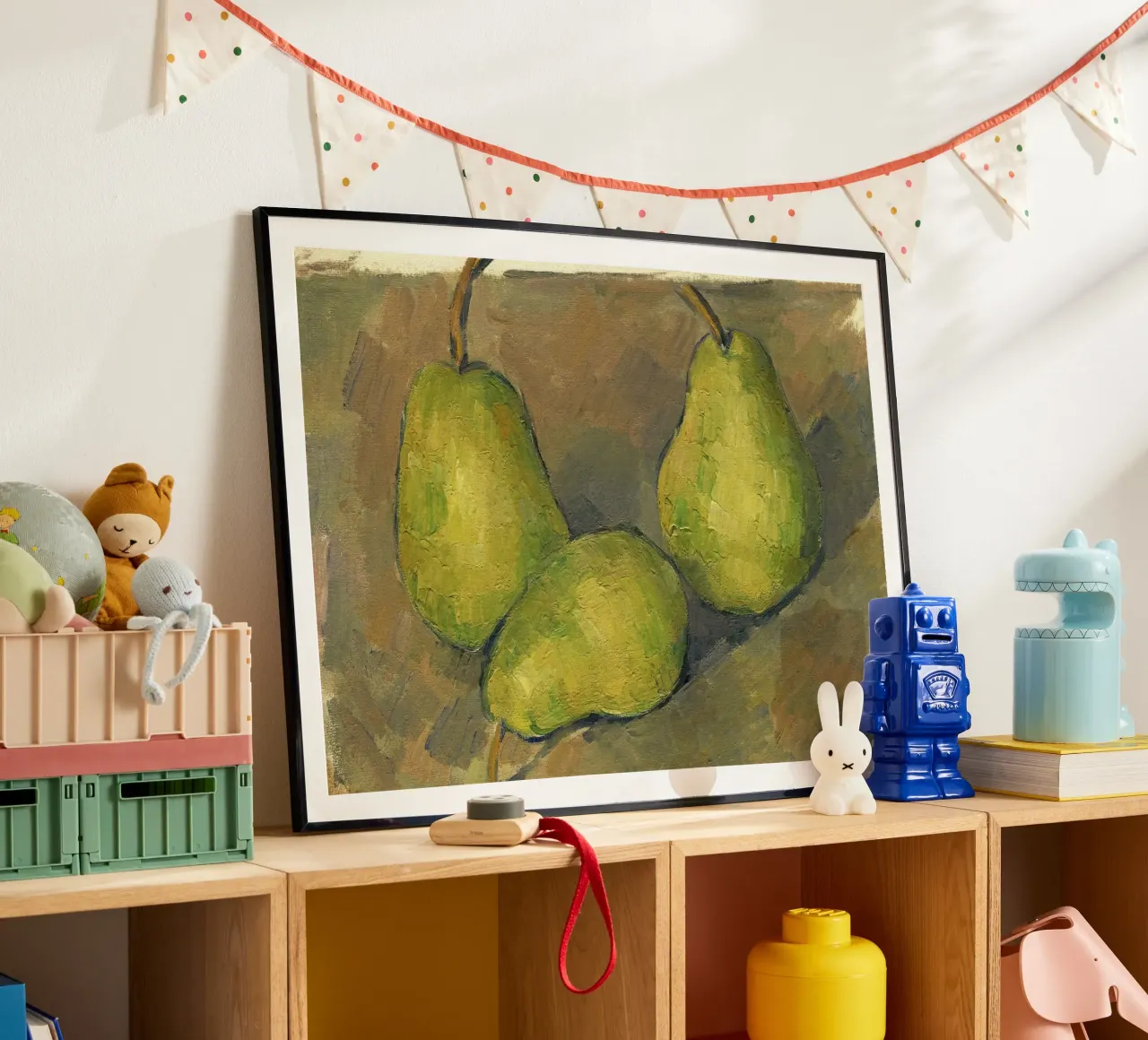 Pere di Cézanne: Post-Impressionismo, Cubismo, Natura morta moderna poster con telaio in plastica da NorwesClub