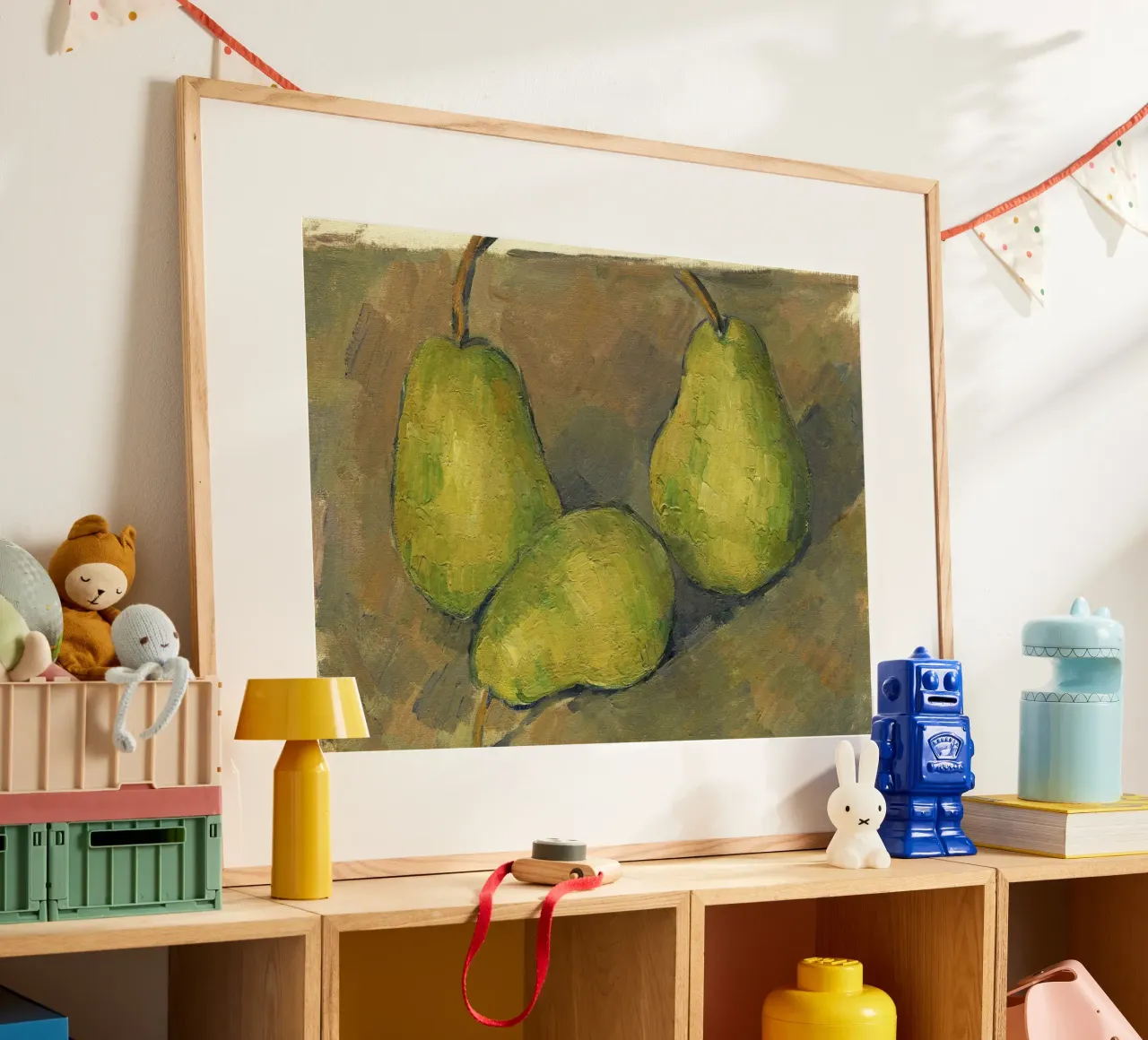 Pere di Cézanne: Post-Impressionismo, Cubismo, Natura morta moderna poster con telaio in plastica da NorwesClub