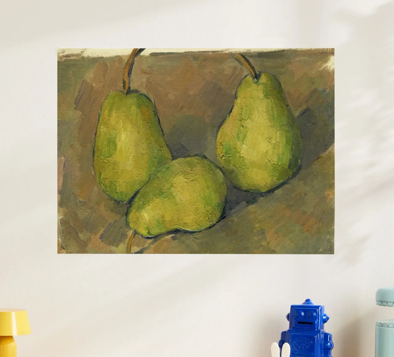 Pere di Cézanne: Post-Impressionismo, Cubismo, Natura morta moderna poster con telaio in plastica da NorwesClub