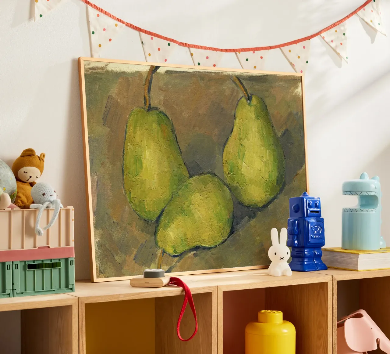Pere di Cézanne: Post-Impressionismo, Cubismo, Natura morta moderna poster con telaio in plastica da NorwesClub
