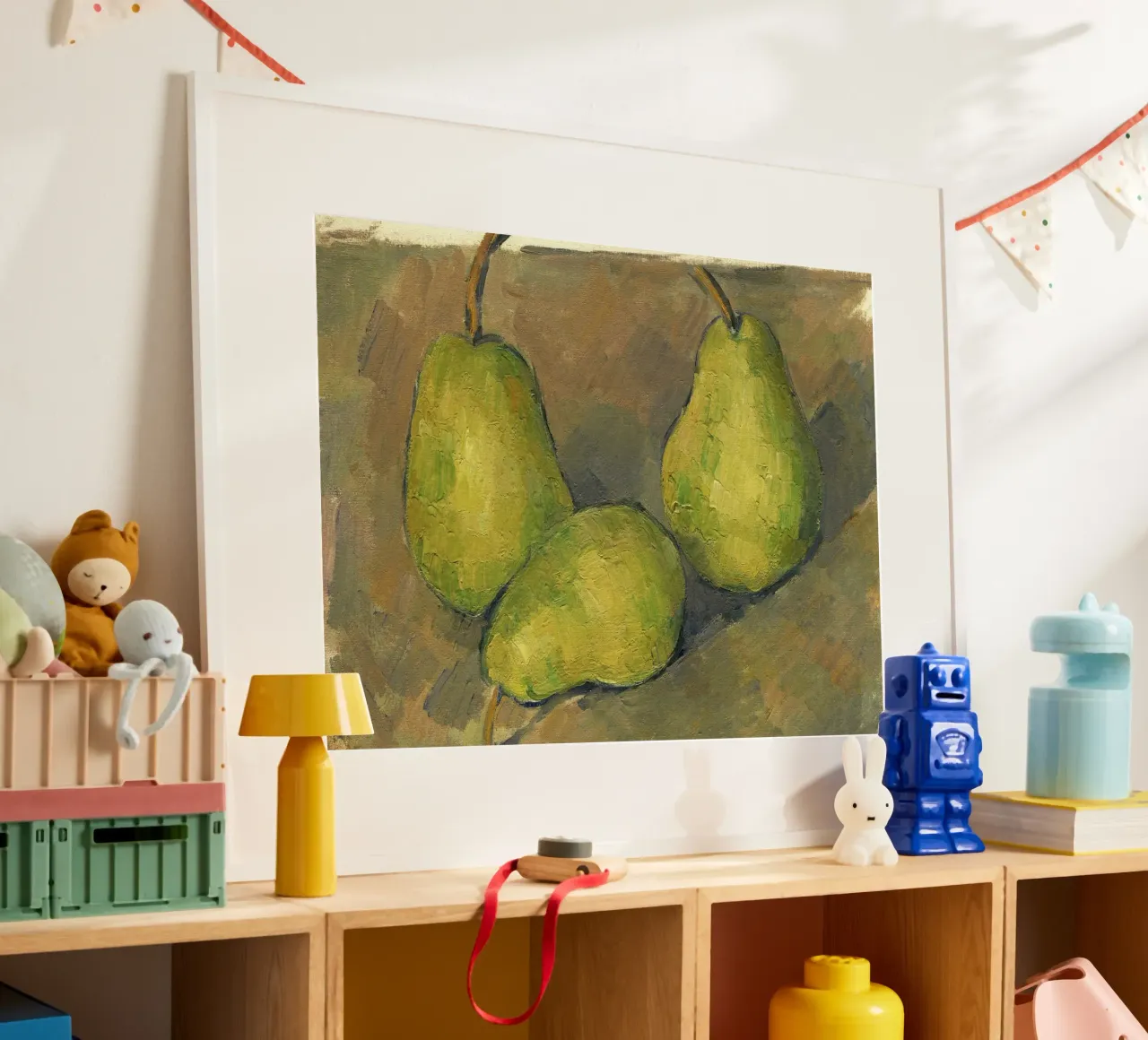 Pere di Cézanne: Post-Impressionismo, Cubismo, Natura morta moderna poster con telaio in plastica da NorwesClub