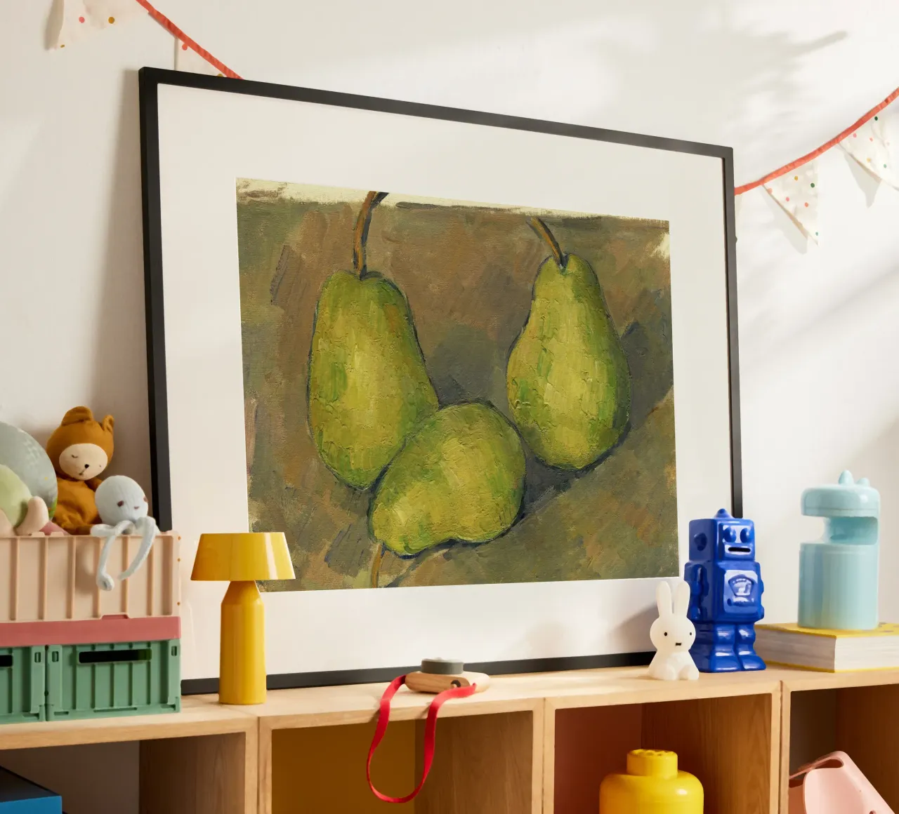 Pere di Cézanne: Post-Impressionismo, Cubismo, Natura morta moderna poster con telaio in plastica da NorwesClub