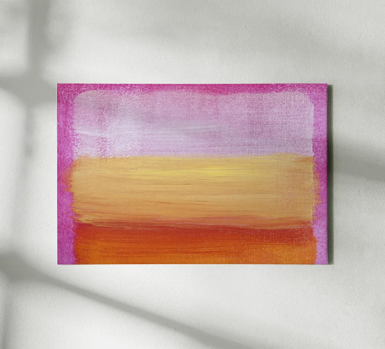 Rothko-esque Abstract: campo di colore rosa-arancio, moderno, Sere tela con Cornice a cassetta da NorwesClub