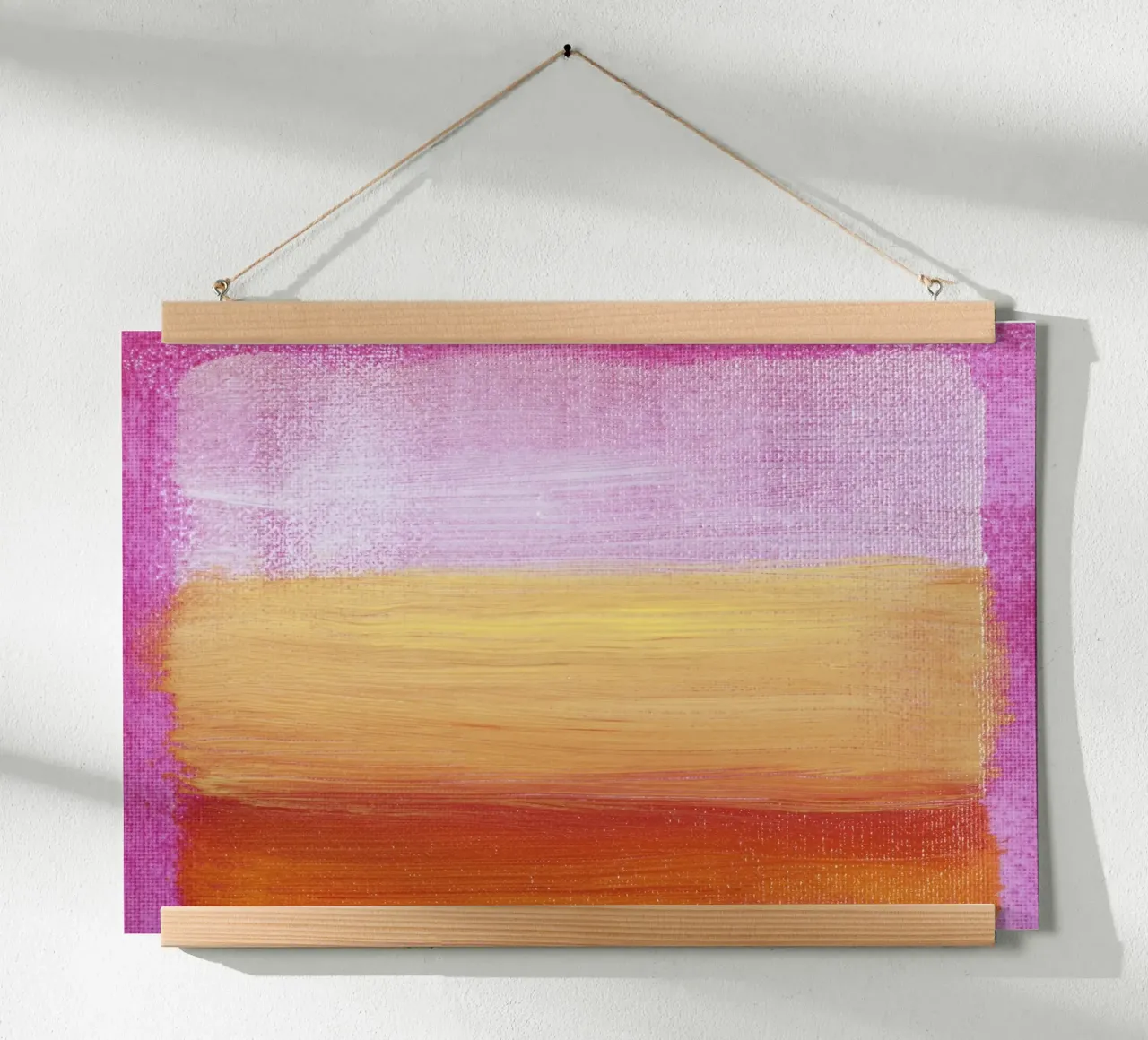 Rothko-esque Abstract: campo di colore rosa-arancio, moderno, Sere poster con telaio in plastica da NorwesClub