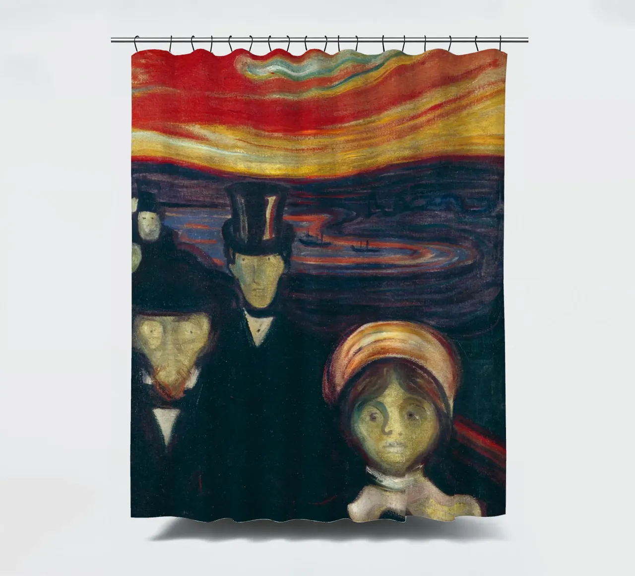 L'ansia di Munch: Espressionista, esistenziale, oscura Academia P tenda da doccia da NorwesClub
