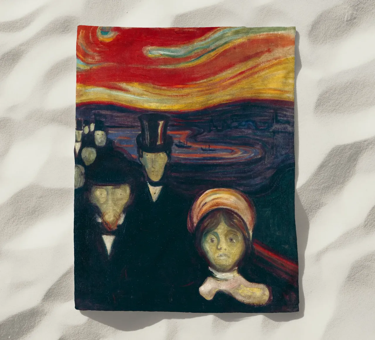 Munchs Ängste: Expressionist, Existenzialist, dunkle Akademiker P Strandtuch von NorwesClub